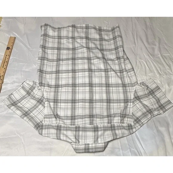 Haggar Shirt Mens Large Tall White Plaid Cool 18 Tec Golf Button Up Short Sleeve - Picture 7 of 9